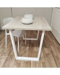 Patas para mesa, Juego 2 unidades, Metálicas, mesas salón comedor, jardín, Modelo JAEN.1