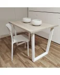Patas para mesa, Juego 2 unidades, Metálicas, mesas salón comedor, jardín, Modelo JAEN.1