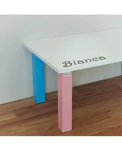 Patas para mesa de colores, Juego 4 unidades, Metálicas, salón comedor, jardín, Modelo LINE.1/COLORES