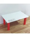 Mesa personalizada, Patas Metálicas de colores, salón comedor, jardín, Modelo LINE.1/COLORES