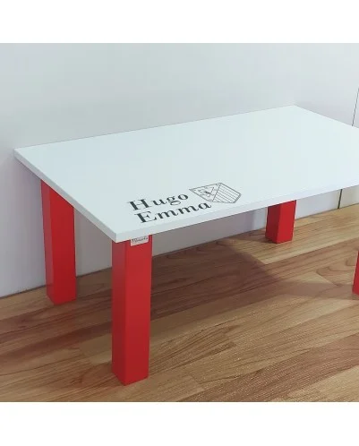 Mesa personalizada, Patas Metálicas de colores, salón comedor, jardín, Modelo LINE.1/COLORES