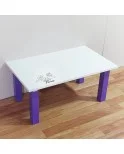 Mesa personalizada, Patas Metálicas de colores, salón comedor, jardín, Modelo LINE.1/COLORES