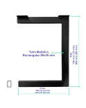 Patas para mesa, Juego 2 unidades, Metálicas, mesas Salón, Estudio, Jardín, Modelo TOLEDO. Patas para mesa, Juego 2 unidades, Metálicas, mesas Salón, Estudio, Jardín, Modelo TOLEDO.