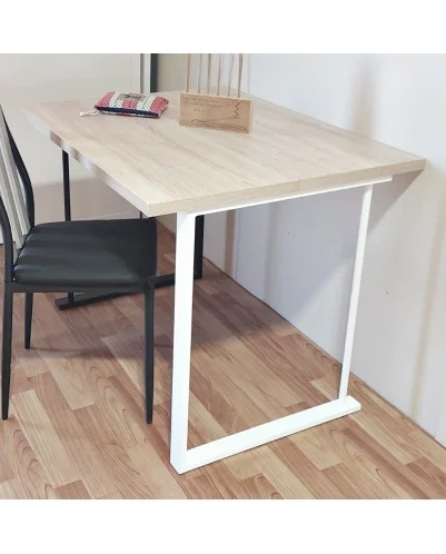 Patas para mesa, Juego 2 unidades, Metálicas, mesas Salón, Estudio, Jardín, Modelo IMPERIAL.