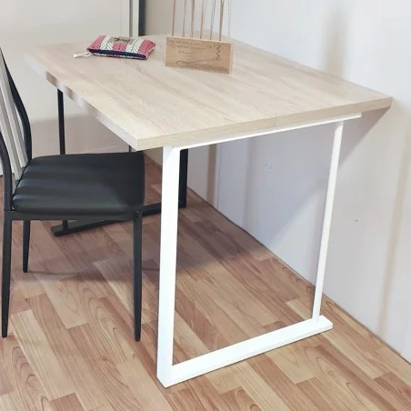 Patas para mesa, Juego 2 unidades, Metálicas, mesas Salón, Estudio, Jardín, Modelo IMPERIAL.