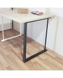 Patas para mesa, Juego 2 unidades, Metálicas, mesas Salón, Estudio, Jardín, Modelo IMPERIAL.