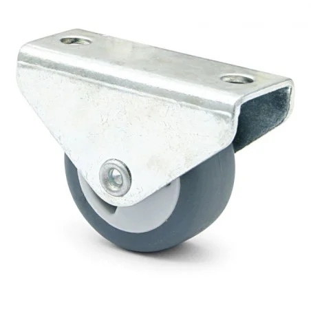 (PACK DE 4 UNIDADES) Rueda nido de goma gris Ø30mm, para camas, altura 36 mm