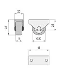 (PACK DE 4 UNIDADES) Rueda nido de goma gris Ø30mm, para camas, altura 36 mm (PACK DE 4 UNIDADES) Rueda nido de goma gris Ø30mm, para camas, altura 36 mm