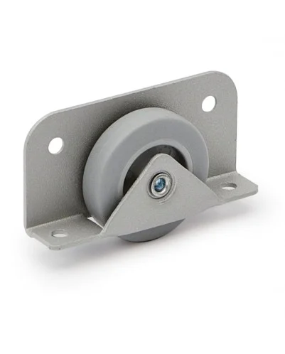 (PACK DE 4 UNIDADES) Rueda fija para camas Nido, de goma Ø40 para tablero de 19 mm, color gris.