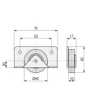 (PACK DE 4 UNIDADES) Rueda fija para camas Nido, de goma Ø40 para tablero de 19 mm, color gris. (PACK DE 4 UNIDADES) Rueda fija para camas Nido, de goma Ø40 para tablero de 19 mm, color gris.