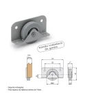 (PACK DE 4 UNIDADES) Rueda fija para camas Nido, de goma Ø40 para tablero de 19 mm, color gris. (PACK DE 4 UNIDADES) Rueda fija para camas Nido, de goma Ø40 para tablero de 19 mm, color gris.