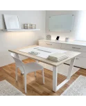 Patas para mesa, Juego 2 unidades, Metálicas, mesas salón comedor, jardín, Modelo JAEN.1