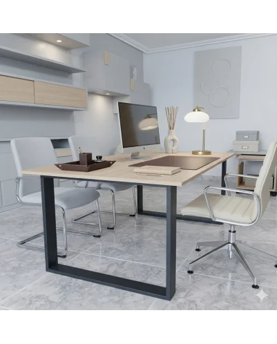 Patas mesa, Juego 2 unidades, Metálicas, salón comedor, de centro, jardín. Modelo FORTE