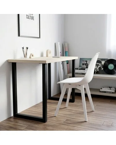 Patas para mesa, Juego 2 unidades, Metálicas, mesas salón comedor, encimeras, jardín, Modelo MADRID.
