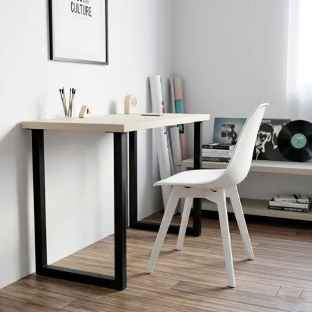 Patas para mesa, Juego 2 unidades, Metálicas, mesas salón comedor, encimeras, jardín, Modelo MADRID.