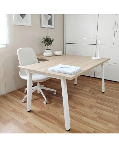Patas para mesa, Juego 2 unidades, Metálicas, mesas salón comedor, jardín, Modelo JAEN