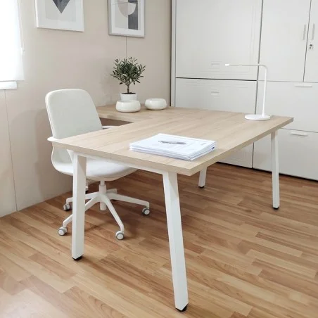 Patas para mesa, Juego 2 unidades, Metálicas, mesas salón comedor, jardín, Modelo JAEN