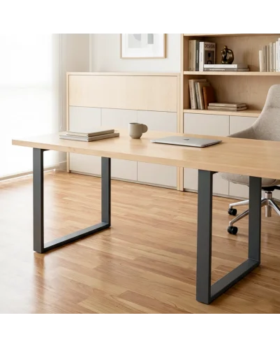 Patas mesa, Juego 2 unidades, Metálicas, salón comedor, de centro, jardín. Modelo FORTE