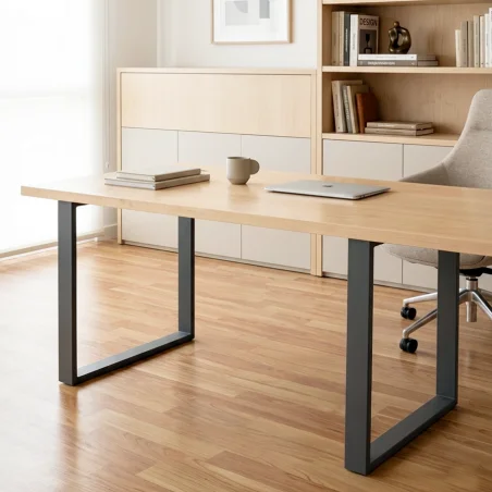 Patas mesa, Juego 2 unidades, Metálicas, salón comedor, de centro, jardín. Modelo FORTE