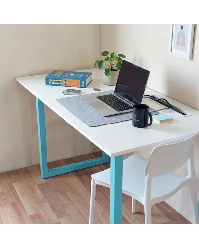 Patas para mesa Colores, Juego 2 unidades, Metálicas, mesas salón comedor, encimeras, jardín, Modelo MADRID EN COLORES.
