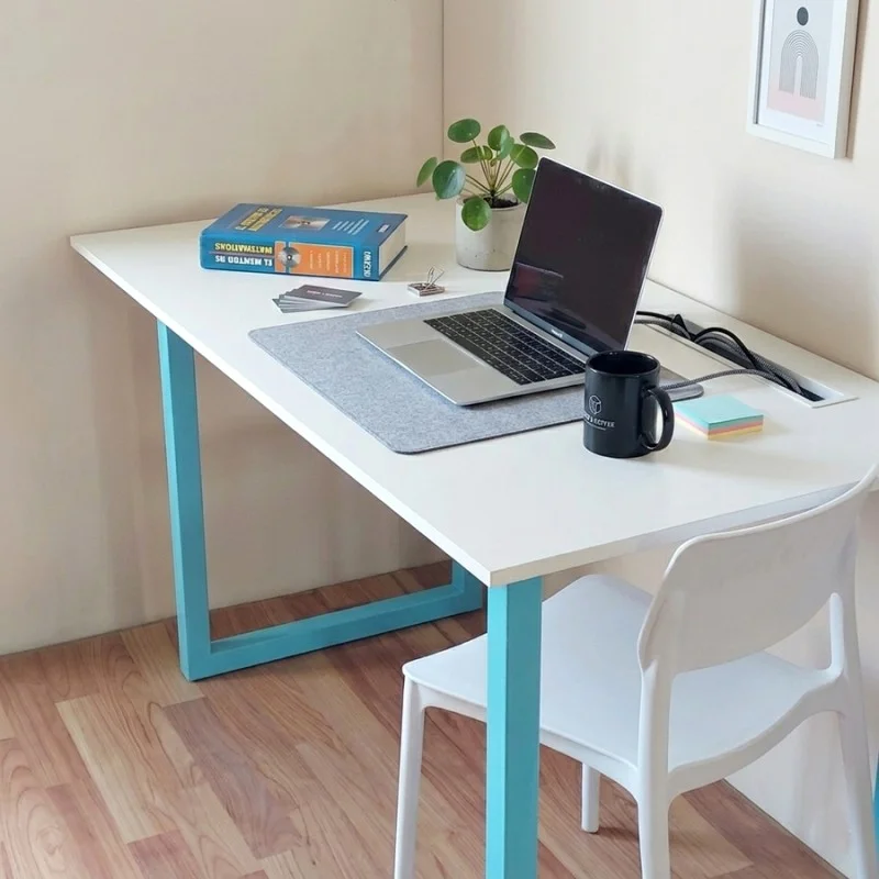 Patas para mesa Colores, Juego 2 unidades, Metálicas, mesas salón comedor, encimeras, jardín, Modelo MADRID EN COLORES.