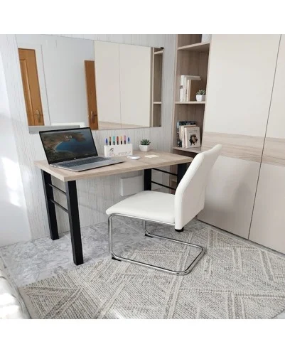 Patas para mesa, Juego 2 unidades, Metálicas, mesas salón comedor, jardín, Modelo CADIZ-C