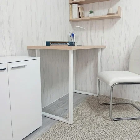 Patas para mesa, Juego 2 unidades, Metálicas, mesas salón comedor, jardín, Modelo RIOJA.