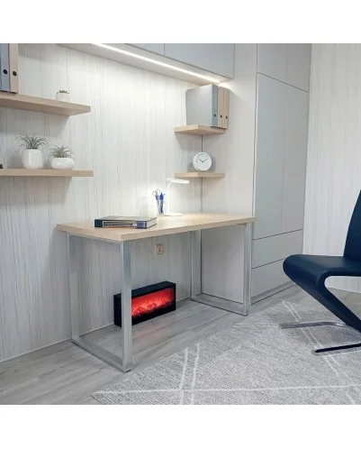 Patas para mesa, Juego 2 unidades, Metálicas, mesas salón comedor, jardín, Modelo RIOJA.
