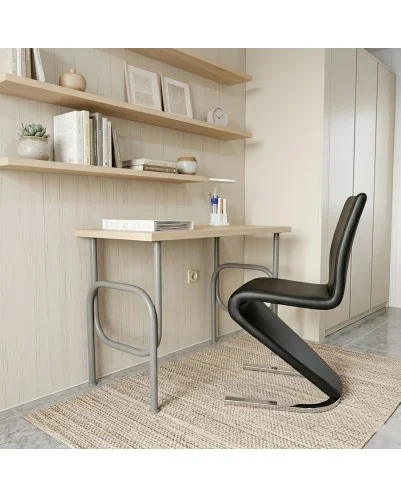 Patas para mesa, Juego 2 unidades, Metálicas, mesas salón comedor, jardín, Modelo BADAJOZ.