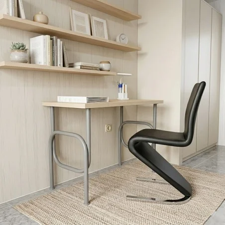 Patas para mesa, Juego 2 unidades, Metálicas, mesas salón comedor, jardín, Modelo BADAJOZ.