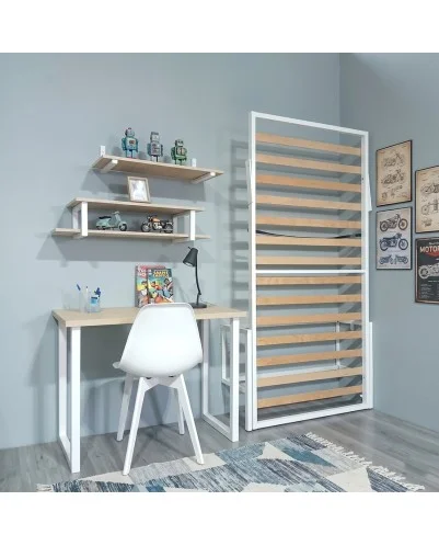 Somier cama abatible vertical, Cama abatible de pared, plegable. Modelo LIVE