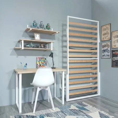 Somier cama abatible vertical, Cama abatible de pared, plegable. Modelo LIVE