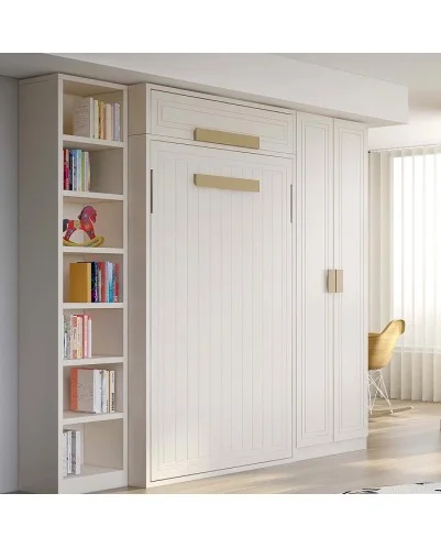 Cama Vertical MK21 - Acabado Lacado, Para colchón de 135 cm, Producto Personalizado.
