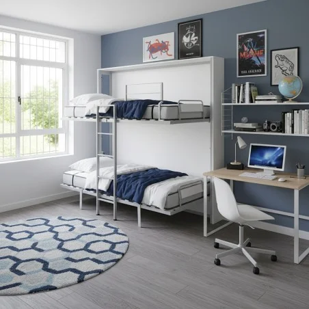 Litera horizontal Modelo Santander 105 Cama inferior + 105 Cama superior. Personalizada