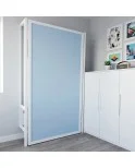 Cama Vertical Modelo E-LOGIT. Somier Incluido, Fondo y Colores Personalizados.