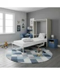 Cama vertical modelo OFFICE 1- Todas Las Medidas, Fondo Y Colores Personalizados.