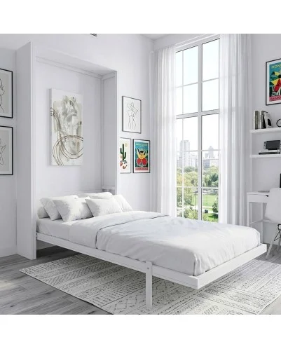 Cama vertical ALASKA, Somier incluido, desde 80x180 cm a 150x200 cm, Fondo y colores personalizados.