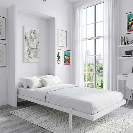 Cama vertical ALASKA, Somier incluido, desde 80x180 cm a 150x200 cm, Fondo y colores personalizados.