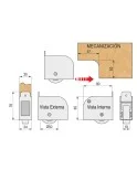 (PACK DE 2 UNIDADES) Rueda fija para cama nido, espesor 30mm, GRIS, 1 CON FRENO, 1 SIN FRENO. (IZQUIERDA Y DERECHA) (PACK DE 2 UNIDADES) Rueda fija para cama nido, espesor 30mm, GRIS, 1 CON FRENO, 1 SIN FRENO. (IZQUIERDA Y DERECHA)
