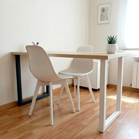 Pata para mesa, 1unidad, Metálica, (Altura especial 75 cm + nivelador 2 cm)  Modelo MADRID.