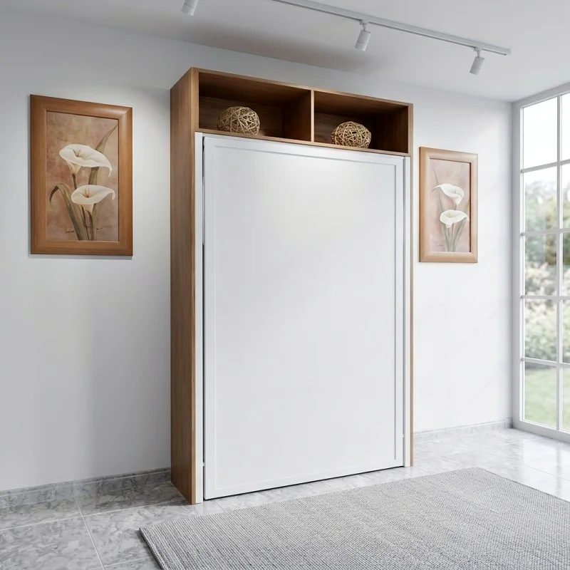 Cama vertical modelo TOLEDO, con mueble altillo, Todas las medidas, personalizada.