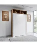 Cama vertical modelo TOLEDO, con mueble altillo, Todas las medidas, personalizada.