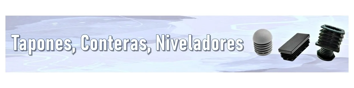 Tapones, conteras, patas, niveladores, remates para tubos,